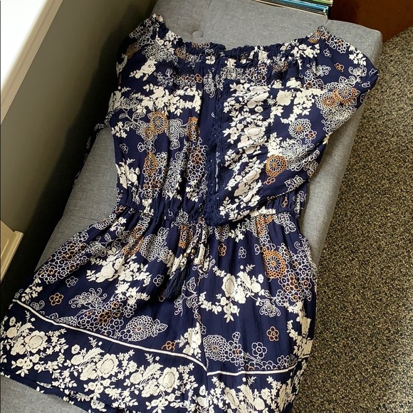 Blue patterned romper - Picture 3 of 5